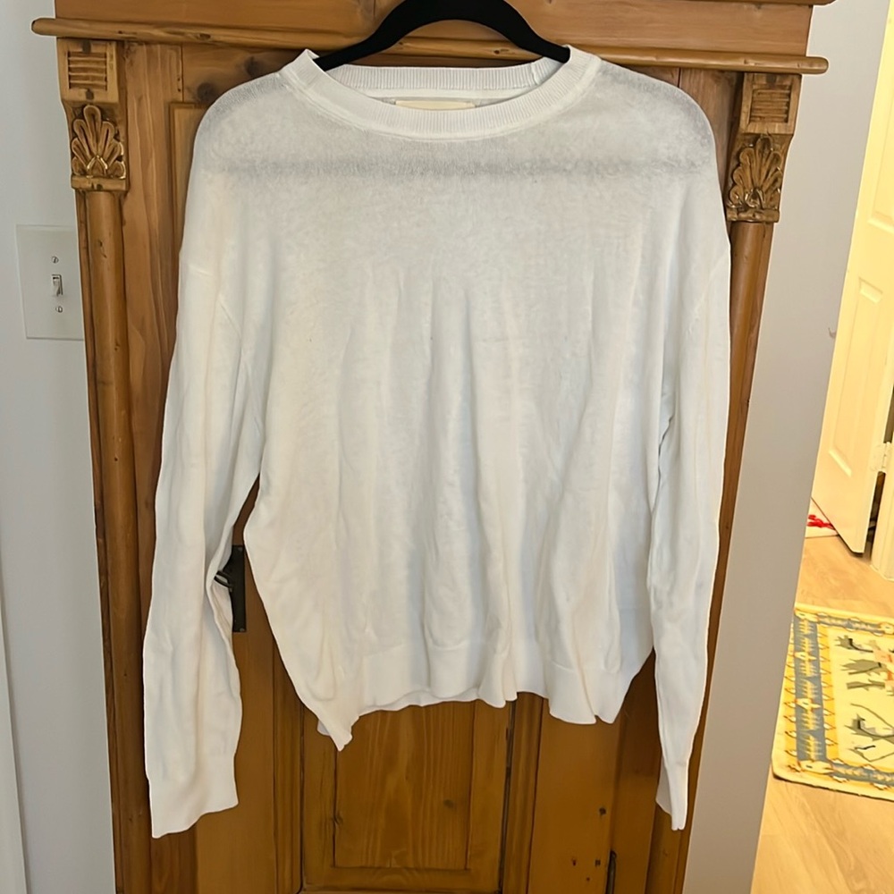 Zara origins white summer sweater